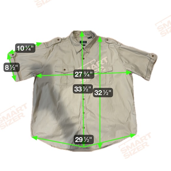 Orvis Men’s XXL Short Sleeved Bush Hunting Fishing Shirt Button Down Pockets - Picture 6 of 6